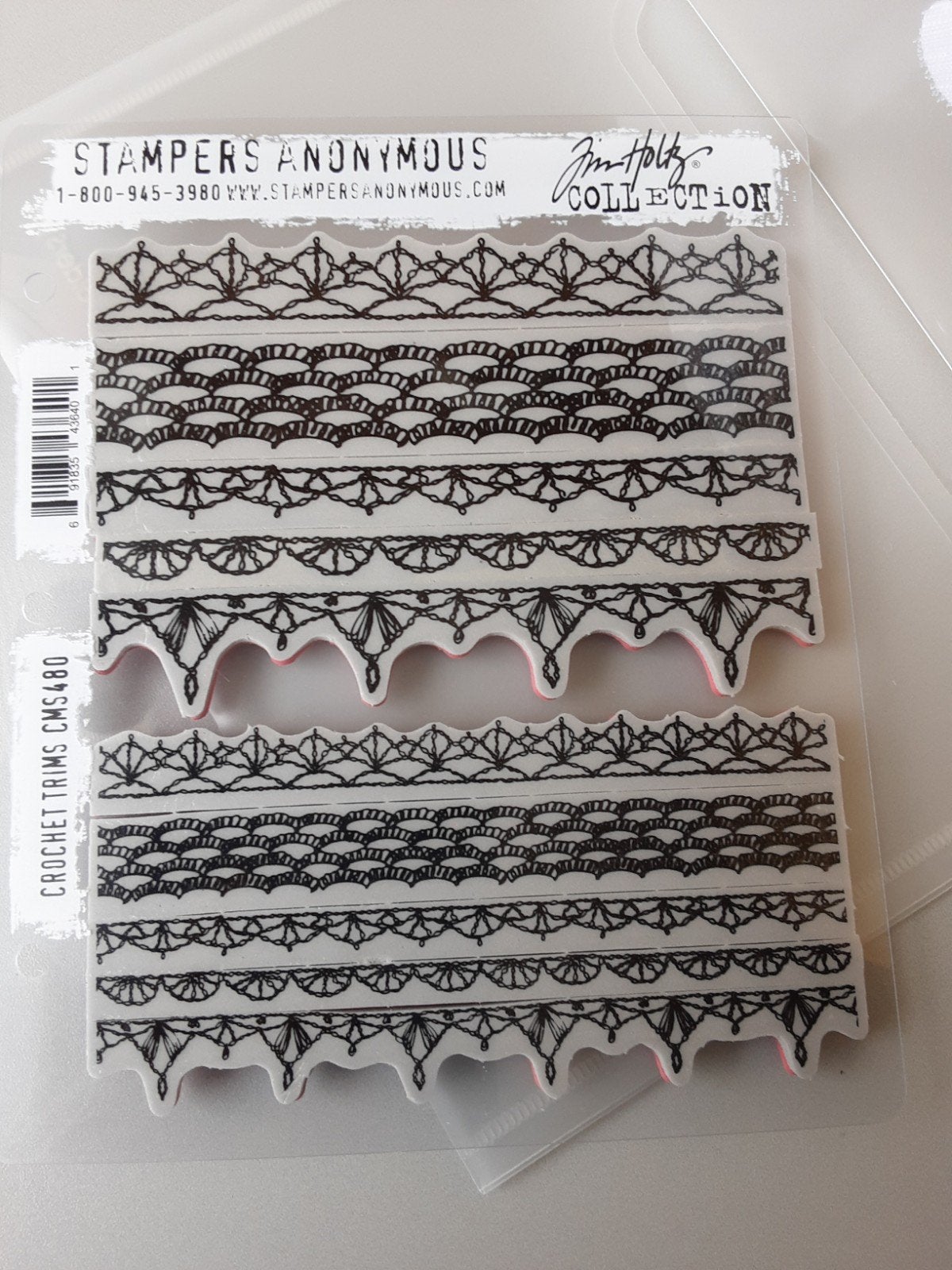 Stampers Anonymous CMS 480 - Crochet Trims - Tim Holtz, Ophalen of Verzenden, Zo goed als nieuw