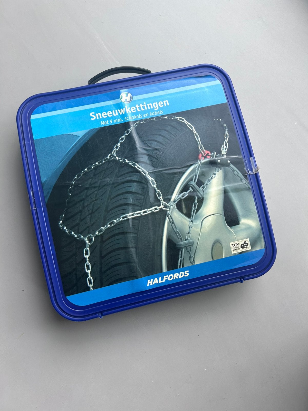 Sneeuwkettingen Halfords met 9 mm schakels en kabels, Ophalen, Nieuw