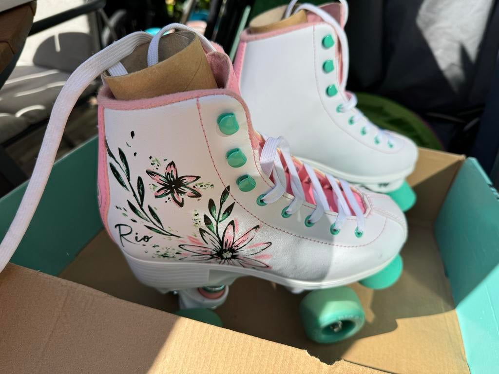 Rolschaatsen Rio Roller Flora Quad Skates - Mt 37 - ZGAN, Ophalen, Zo goed als nieuw, Dames