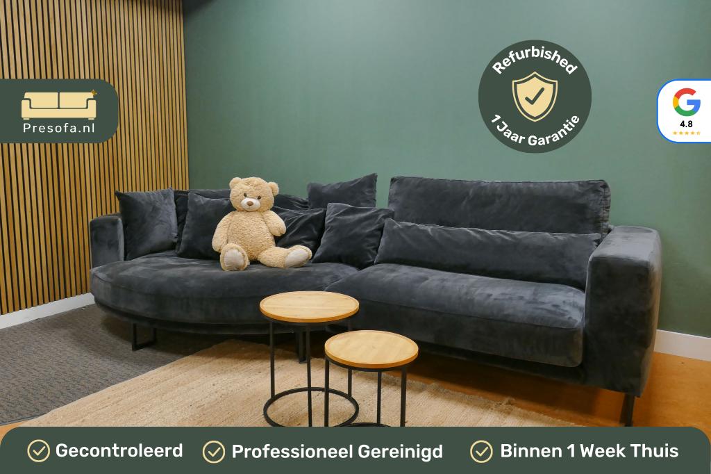 Zitmaxx Dordoni Loungebank Velvet [Refurbished], -, 300 cm of meer, Ophalen of Verzenden, Zo goed als nieuw
