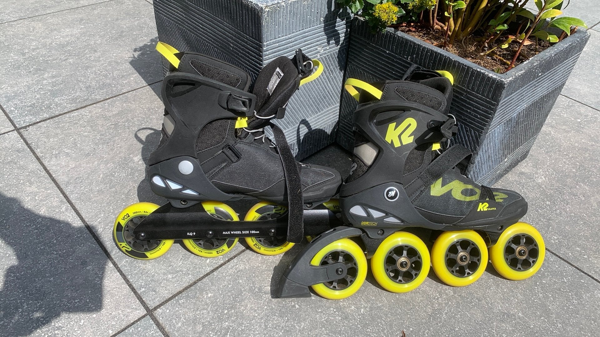 Skeelers plus toebehoren te koop, Sport en Fitness, Skeelers, Ophalen, K2, Verstelbaar, Heren