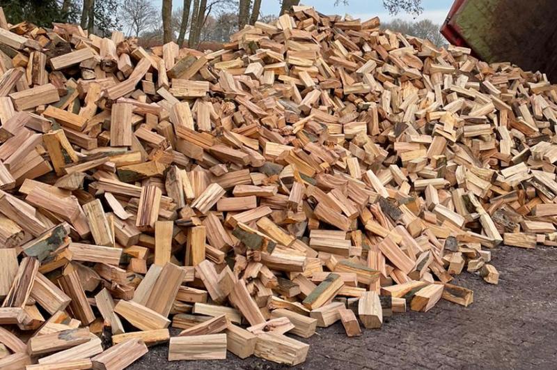 Super mooi eiken haardhout. Gelijk te stoken, 6 m³ of meer, Ophalen of Verzenden, Eikenhout, Blokken