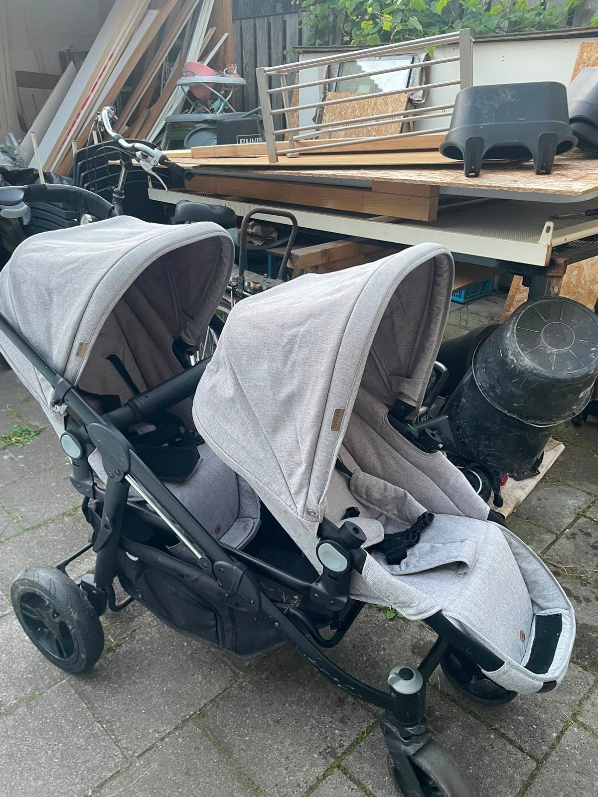 Joolz Geo2 Duo kinderwagen - Grijs, Gebruikt, Duowagen, Ophalen of Verzenden, Kinderwagen