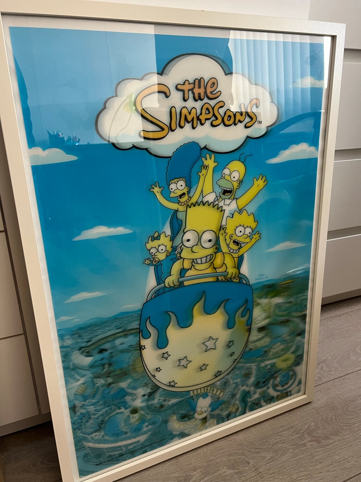 Drie 3D Posters - Ingelijst - simpsons & south park, Ophalen