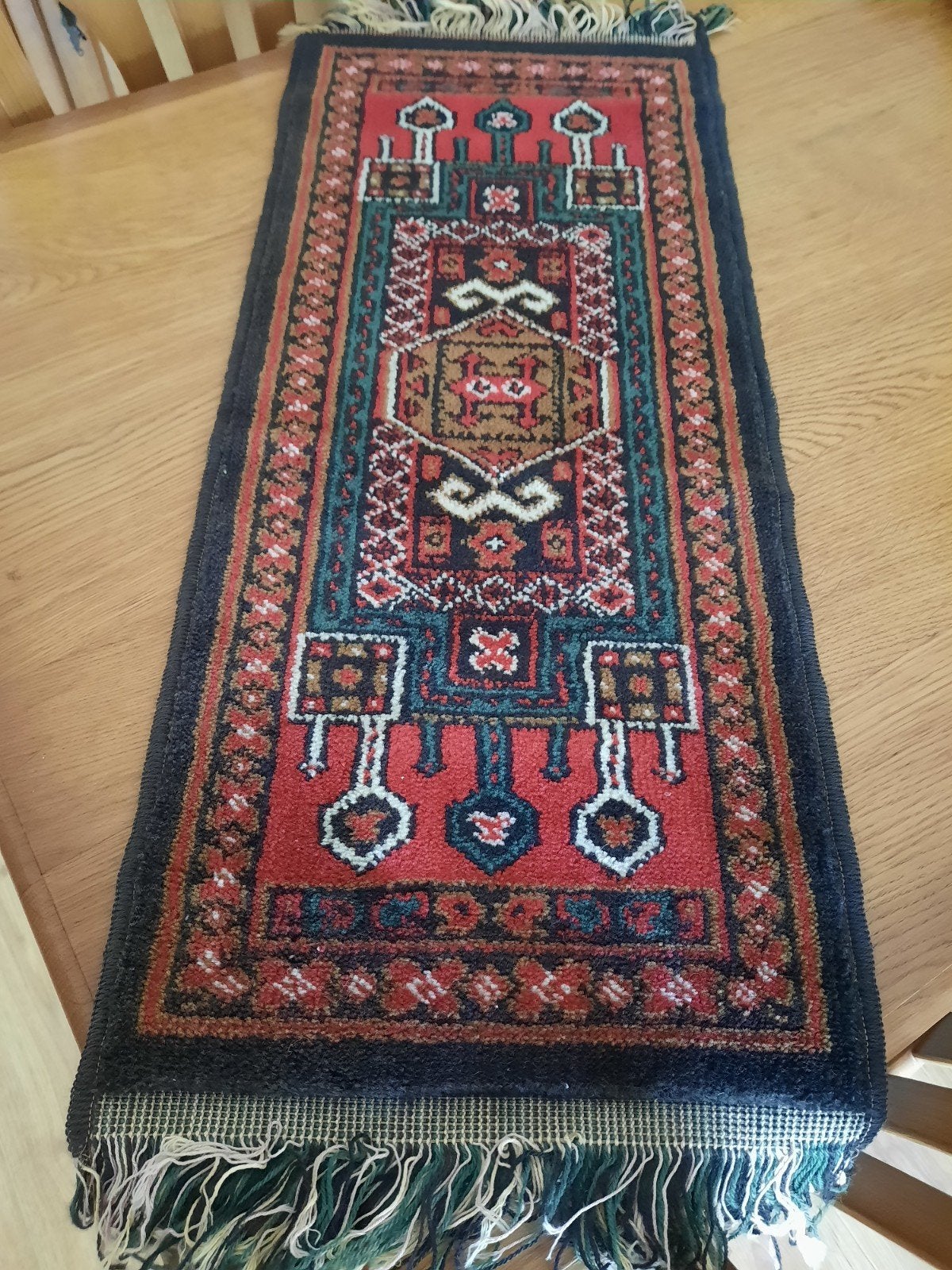 Mooie wollen tafel loper 80 bij 35 cm, Ophalen of Verzenden, Zo goed als nieuw, Rechthoek
