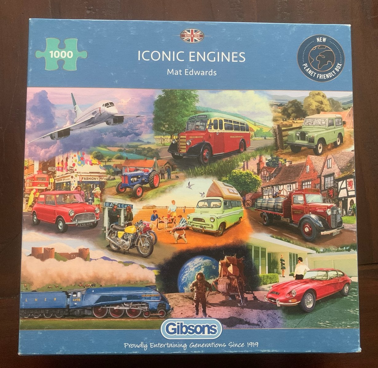 GIBSONS Legpuzzel Iconic Engines 1000 stukjes, Hobby en Vrije tijd, Ophalen of Verzenden, Zo goed als nieuw
