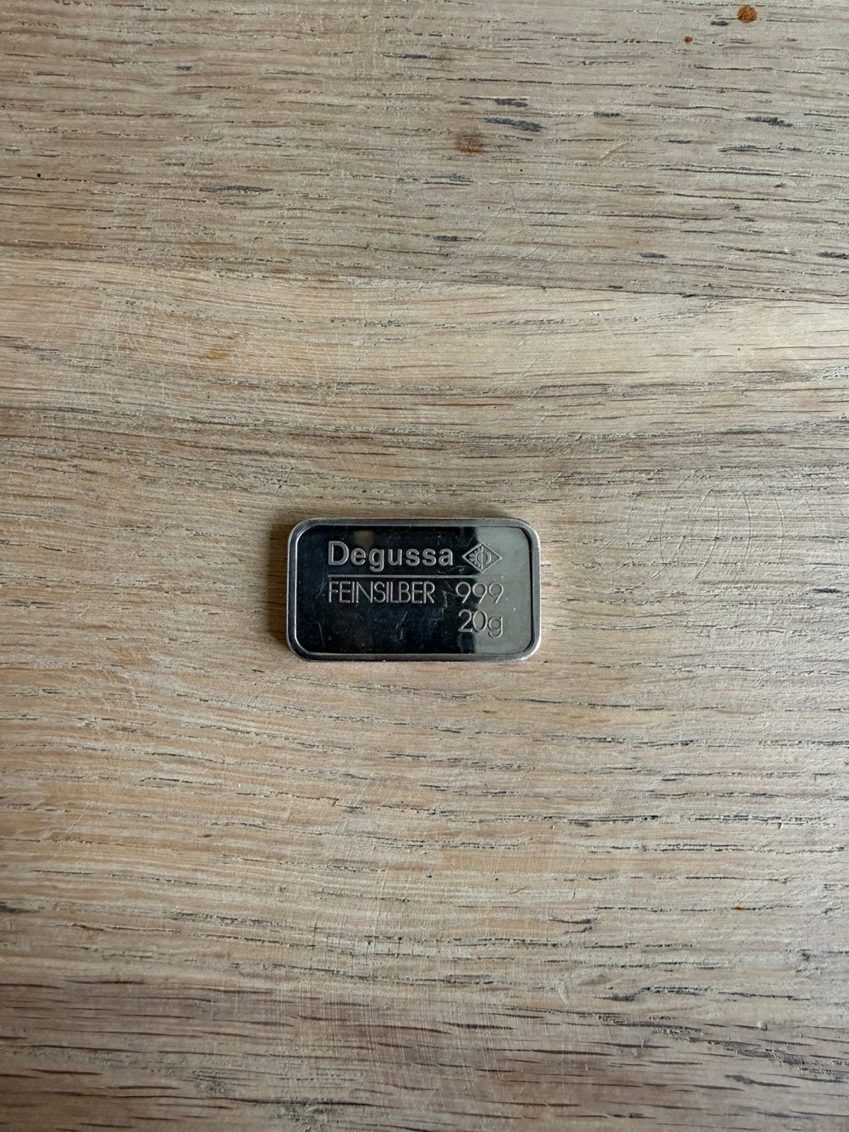 999 zilver 20 gram degussa, Ophalen of Verzenden, Zilver
