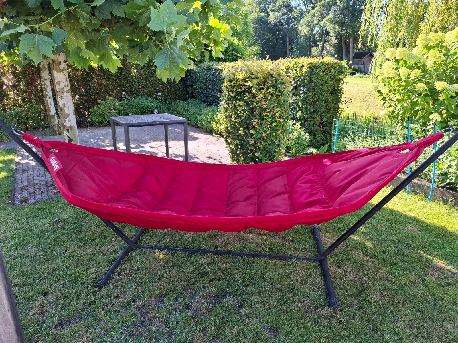 Fatboy Headdemock hangmat met standaard, Tuin en Terras, Hangmatten, Ophalen, Opvouwbaar, Meerpersoons, Zo goed als nieuw