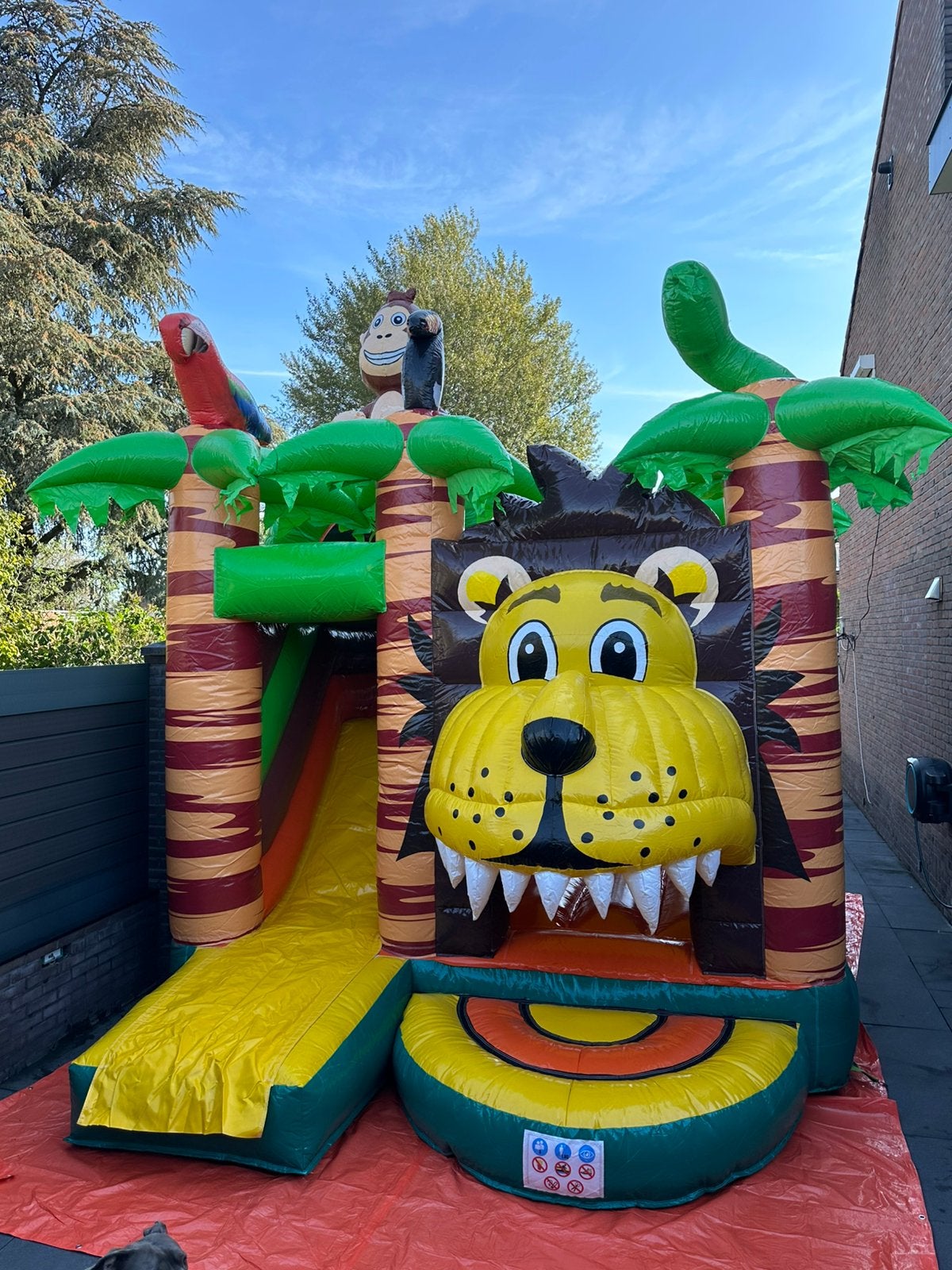 Springkussen leeuw €75, Ophalen, Zo goed als nieuw, Overige