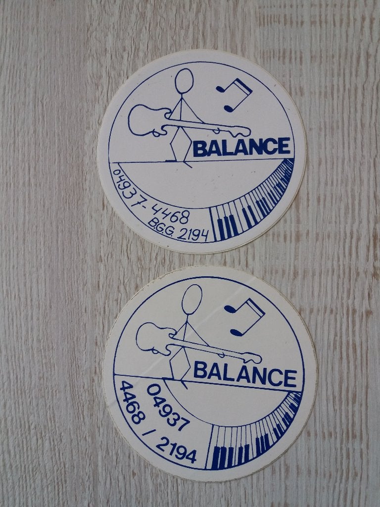 2 stickers BALANCE, Ophalen of Verzenden, Zo goed als nieuw, Overige typen