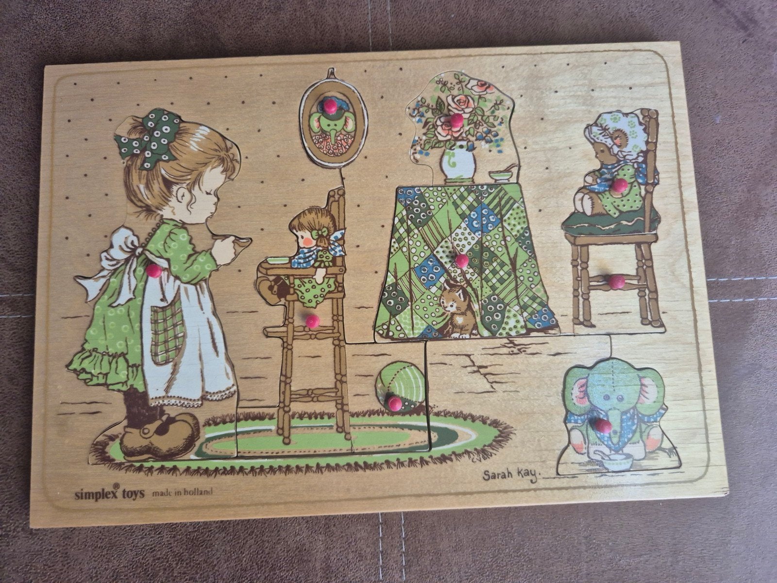 houten simplex toys sarah kay puzzel, Ophalen of Verzenden, Huis en Inrichting