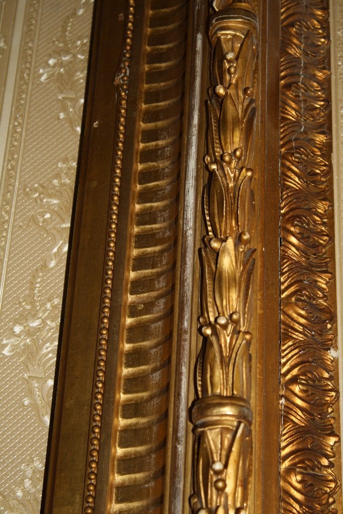 Antieke Monumentale vergulde schilderij lijst, Ophalen of Verzenden, Hout