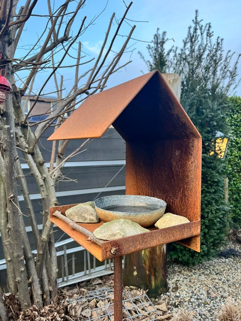 Cortenstaal vogelhuisje, Tuin en Terras, Ophalen, Nieuw