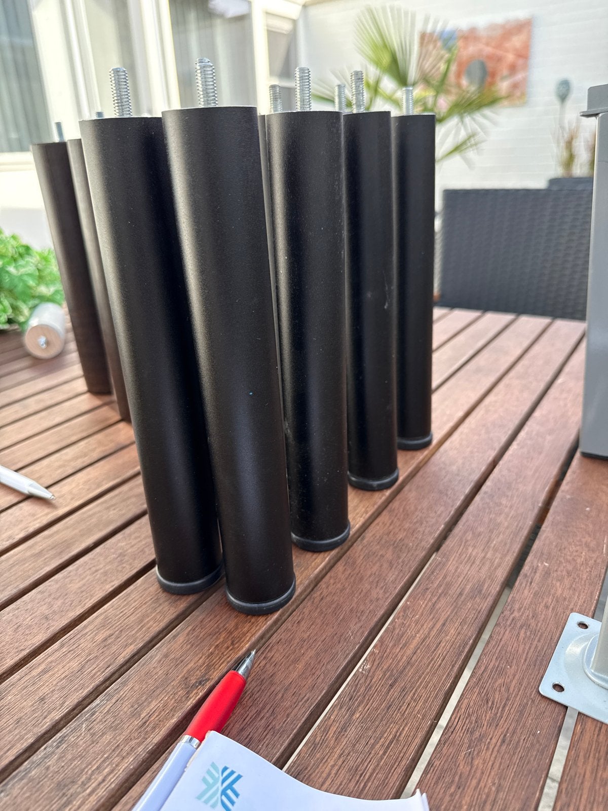 Metalen stelpoten voor bed of meubels, Verstelbaar, Eenpersoons, Zwart, Ophalen of Verzenden
