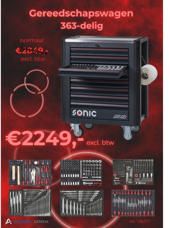 Sonic gereedschapswagen 736377  2249.00 ex btw, Auto diversen, Ophalen of Verzenden, Nieuw