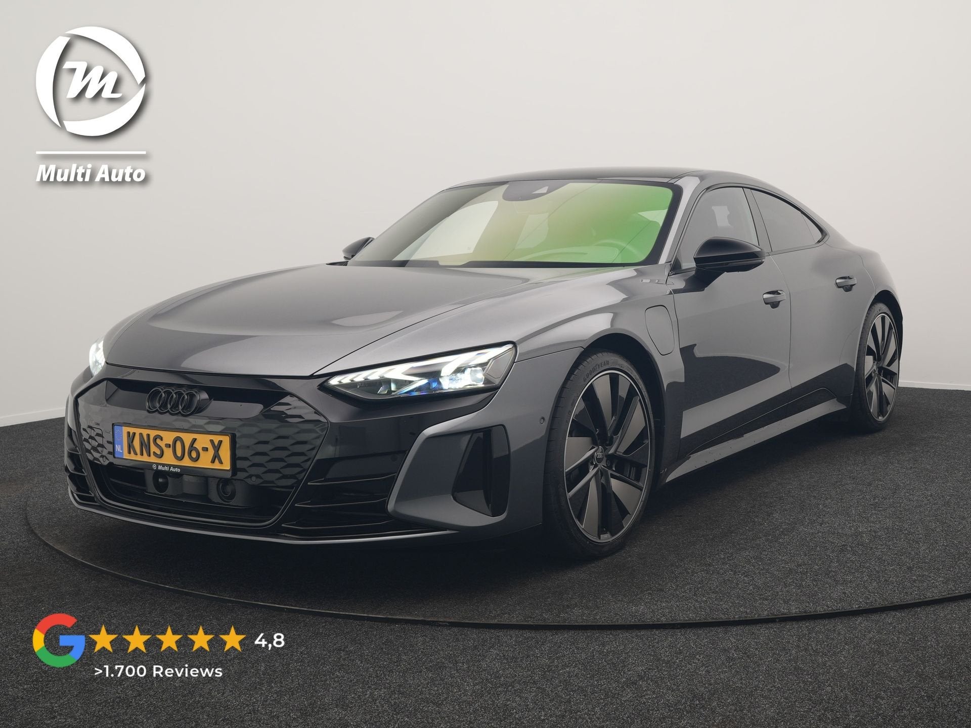 Audi e-tron GT 93 kWh 476pk Dealer O.H | Panodak | Head Up |, Auto's, Automaat, 93 kWh, Vierwielaandrijving, Zilver of Grijs