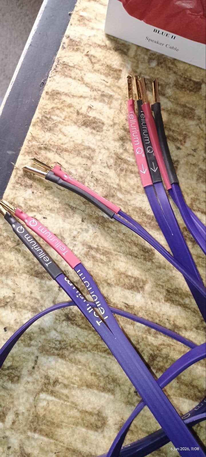 Tellurium Q Blue II Luidsprekerkabel - Zo goed als nieuw, Audio, Tv en Foto, Audiokabels en Televisiekabels, Ophalen of Verzenden