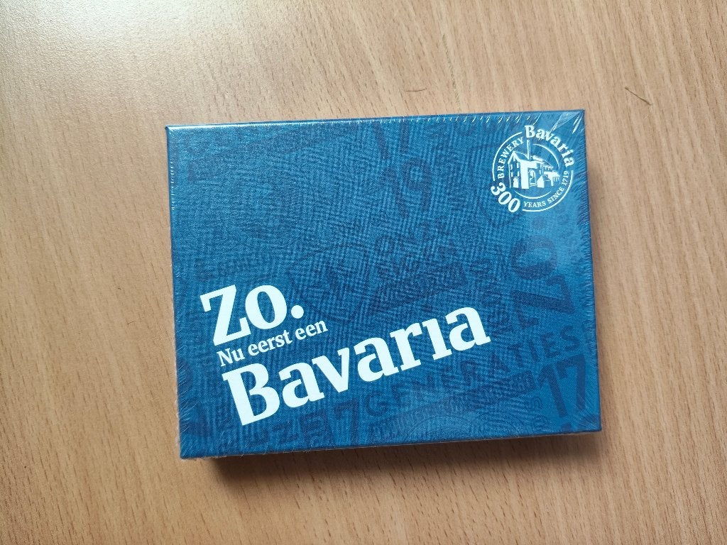 Bavaria kaartspel - Zo. Nu eerst een Bavaria - Nieuw, Een of twee spelers, Ophalen, Zo goed als nieuw, Bavaria
