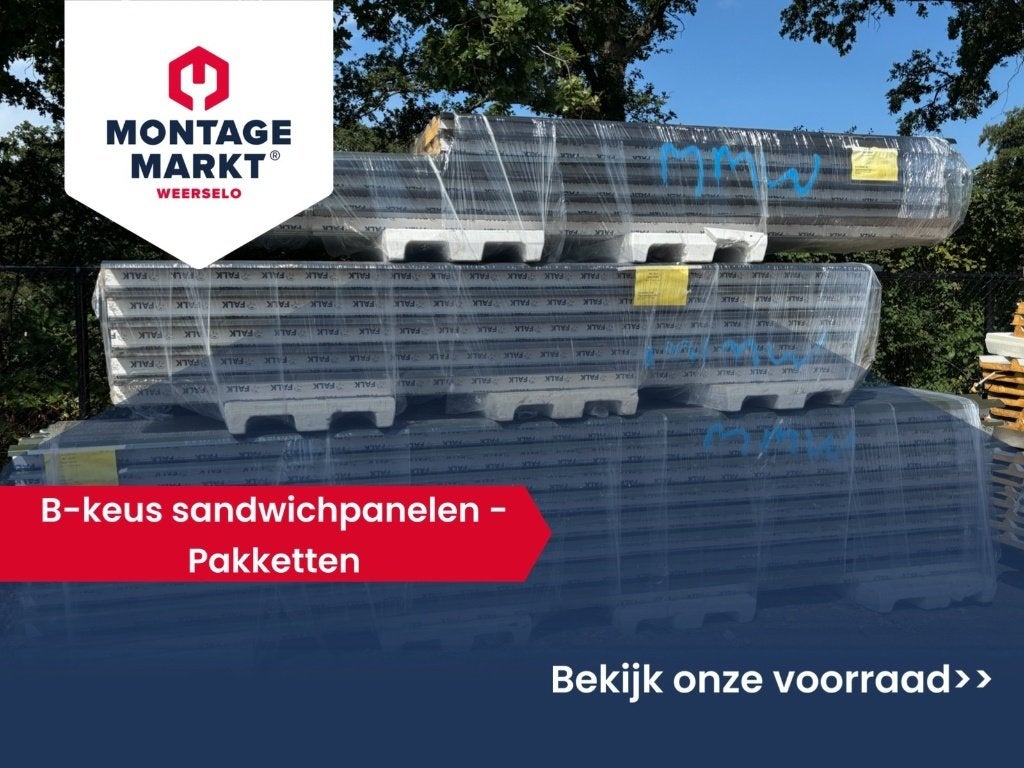 B-keus sandwichpanelen | Dak & Wand | Pakketten | Goedkoop, Ophalen, Zo goed als nieuw, Overige materialen, 50 tot 100 mm