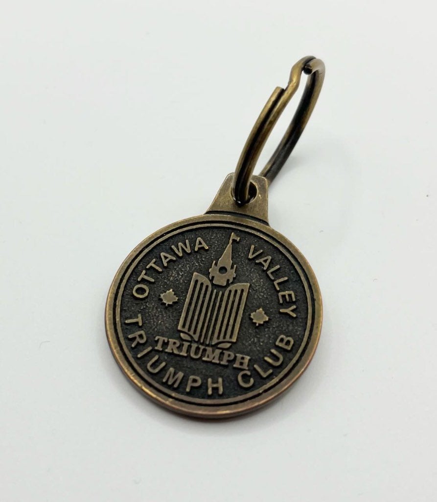 Vintage Triumph Club sleutelhanger oldtimer origineel, Ophalen of Verzenden, Zo goed als nieuw