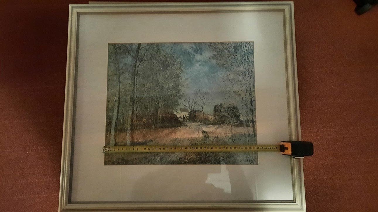 Schilderij met boslandschap, Ophalen of Verzenden, Gebruikt, Minder dan 50 cm, Schilderij