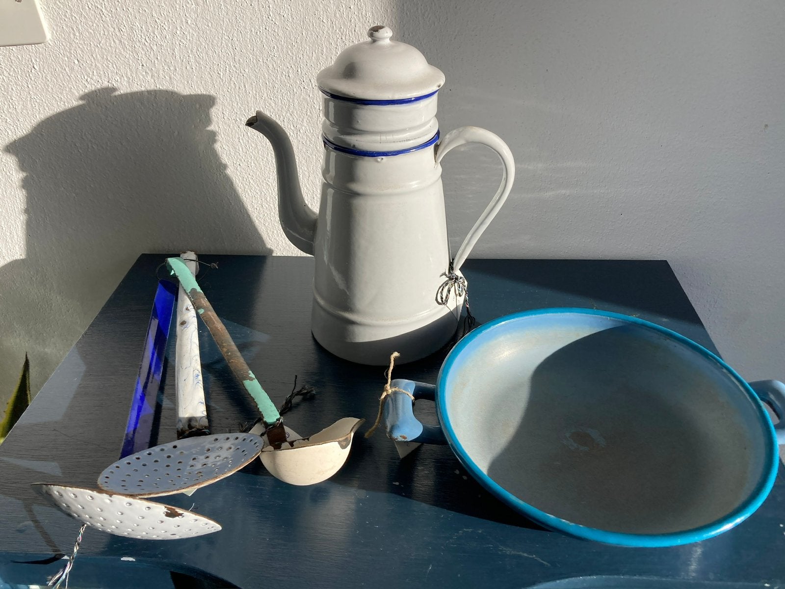 Emaille keukenspul uit Frankrijk, Antiek en Kunst, Ophalen of Verzenden