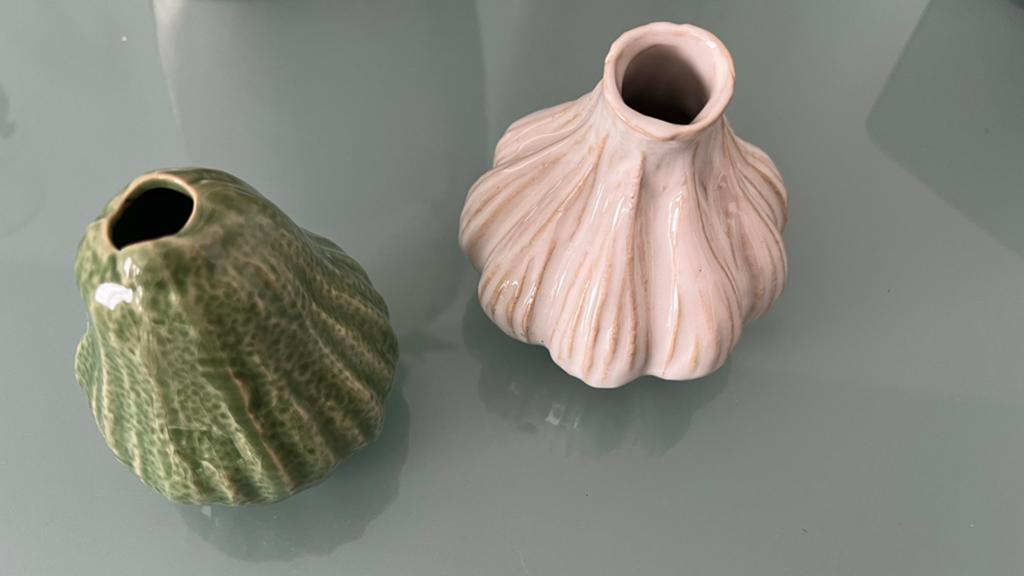 2 Des Pots vaasjes 8+11 cm, Huis en Inrichting, Woonaccessoires | Vazen, Overige kleuren, Aardewerk of Porselein, Ophalen of Verzenden