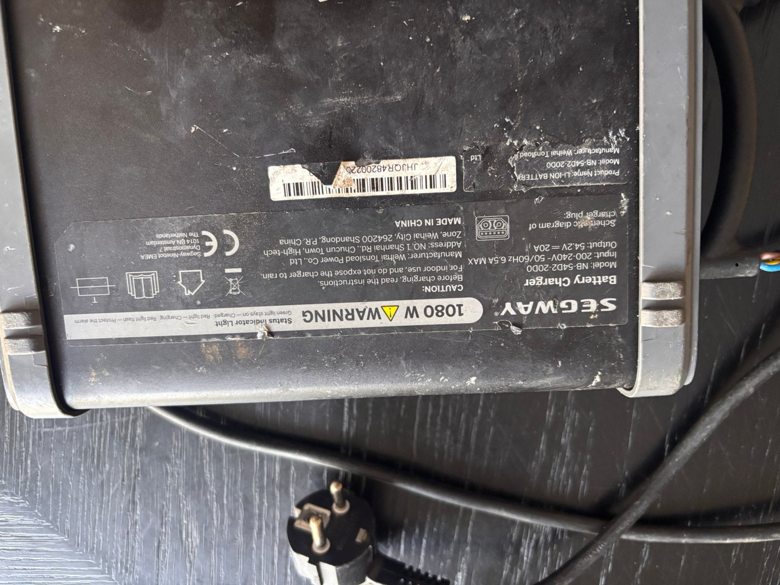 Originele Segway 54.2V 20A Acculader (1080W), Overige merken, Gebruikt, Overige typen, E110/E125