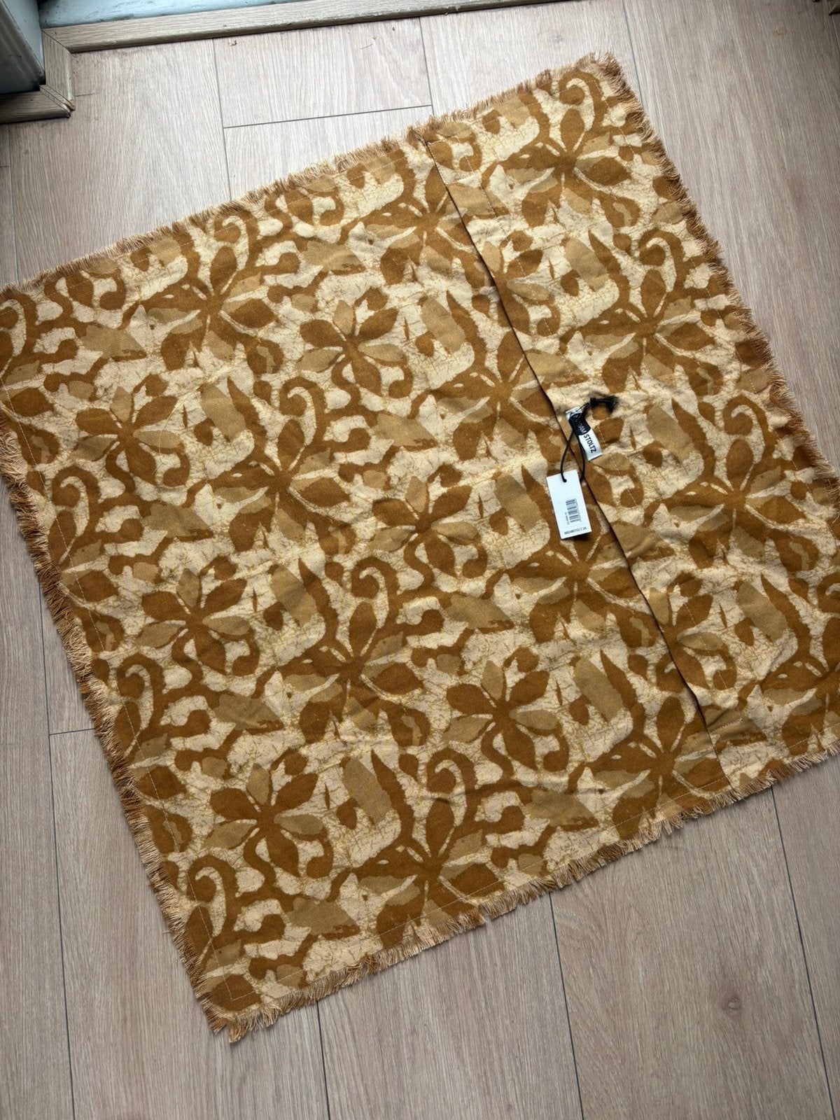 Kussenhoes sloop Madam Stoltz all the luck in the world sier, 50 tot 100 cm, Vierkant, Nieuw, Bruin