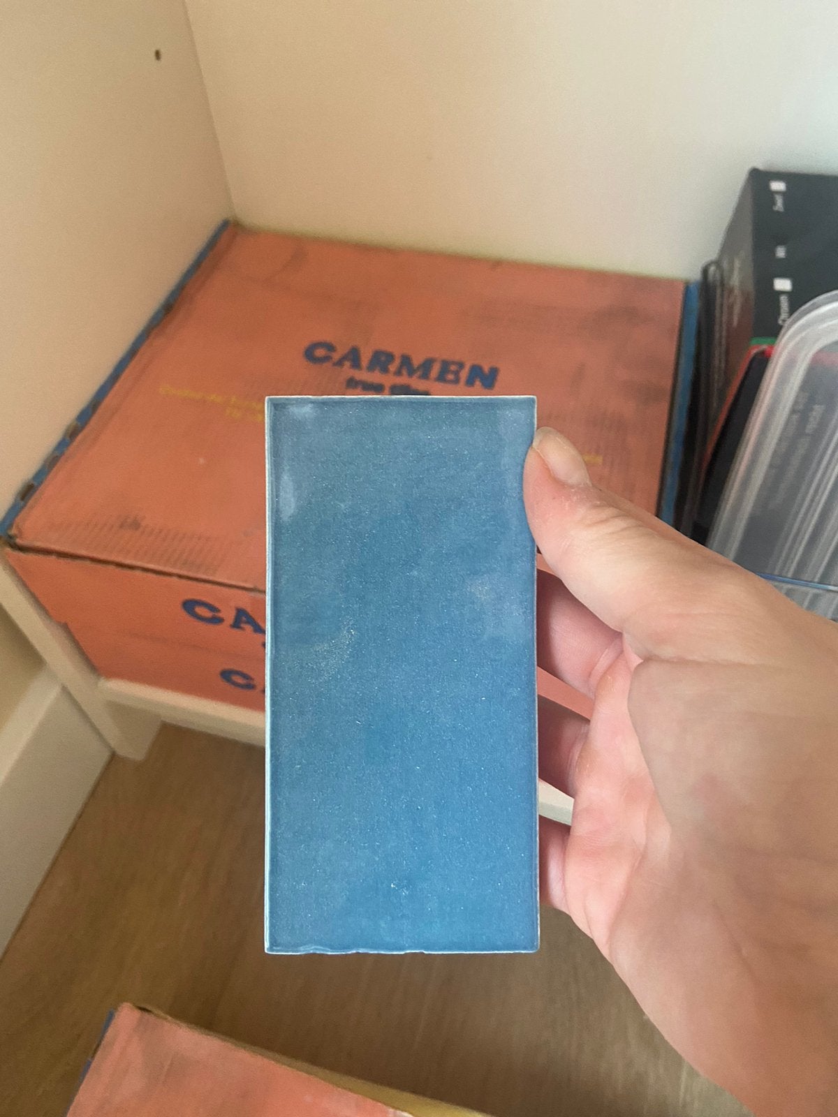 Blauwe keramieke tegeltjes 0.9m2, Ophalen, Nieuw