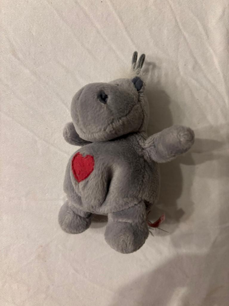 Nici nijlpaard hippo sleutelhanger - grijs met hartje!, Kinderen en Baby's, Speelgoed | Knuffels en Pluche, NICI, Overige karakters