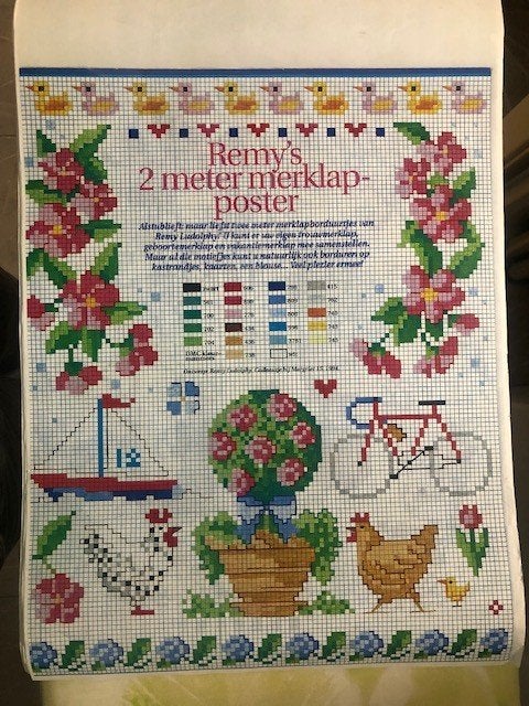 borduurpatroon motieven merklap letterlap, Ophalen of Verzenden, Nieuw, Handborduren, Patroon