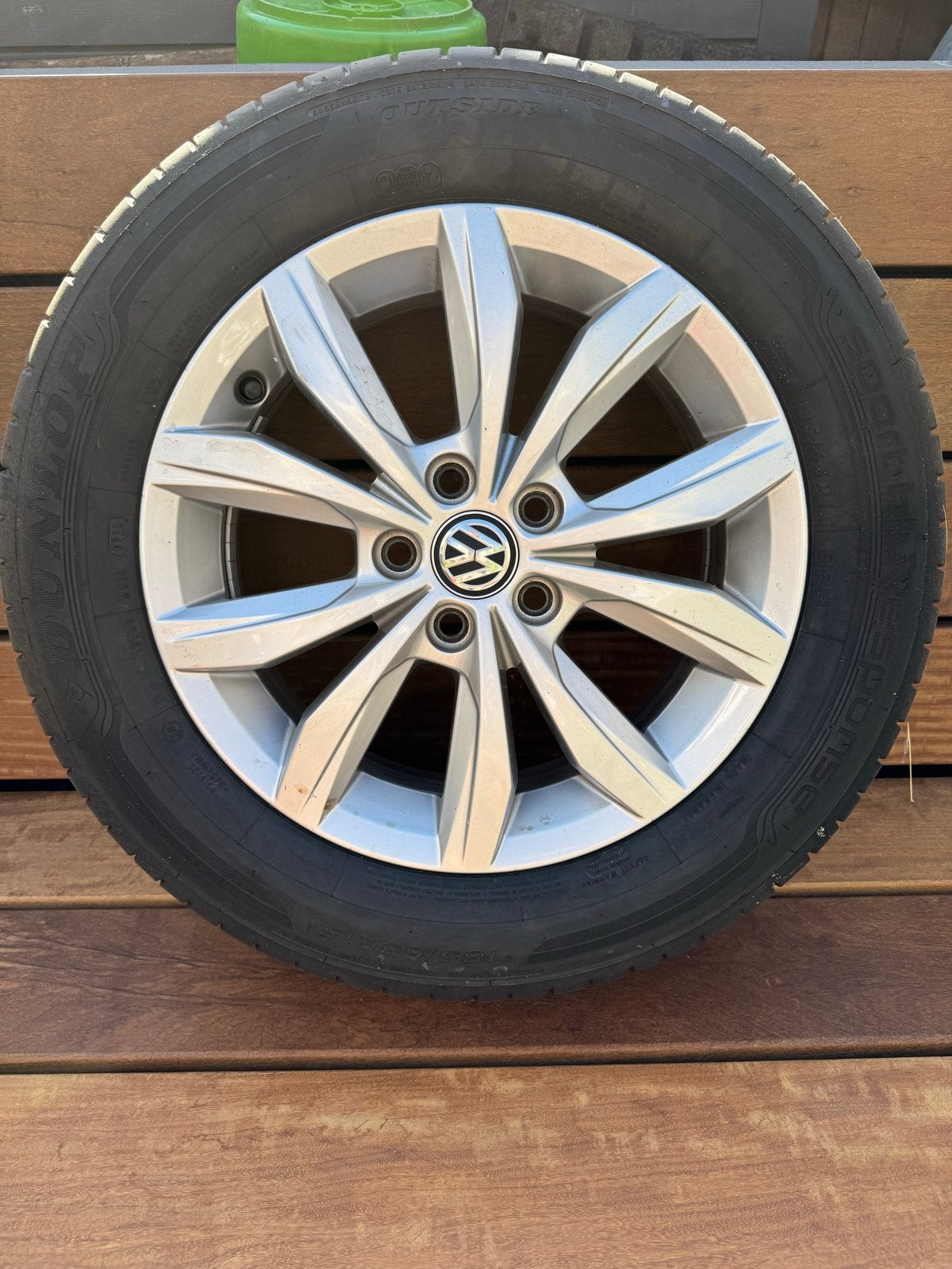Set van 4 Dunlop Sport BluResponse zomerbanden met velgen, Auto-onderdelen, Banden en Velgen, Ophalen, Gebruikt, 15 inch, Banden en Velgen