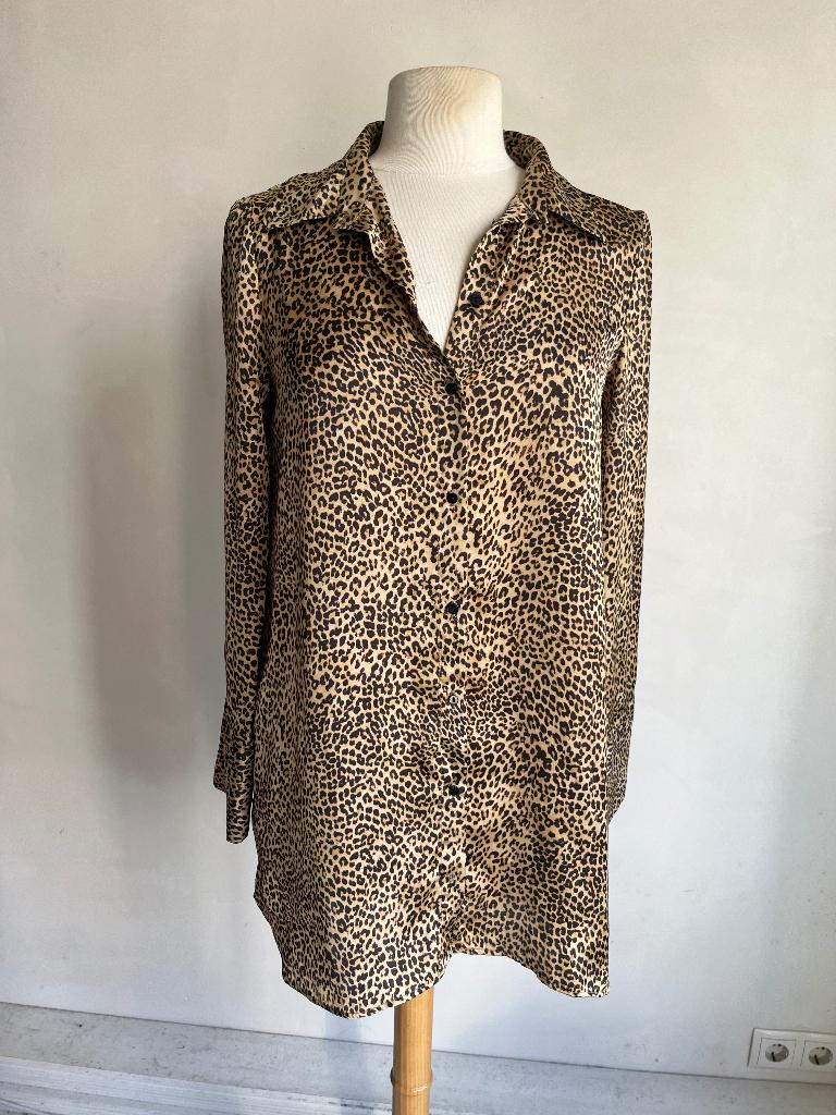 zara panter blouse maat m, Maat 38/40 (M), Bruin, Verzenden, Zara