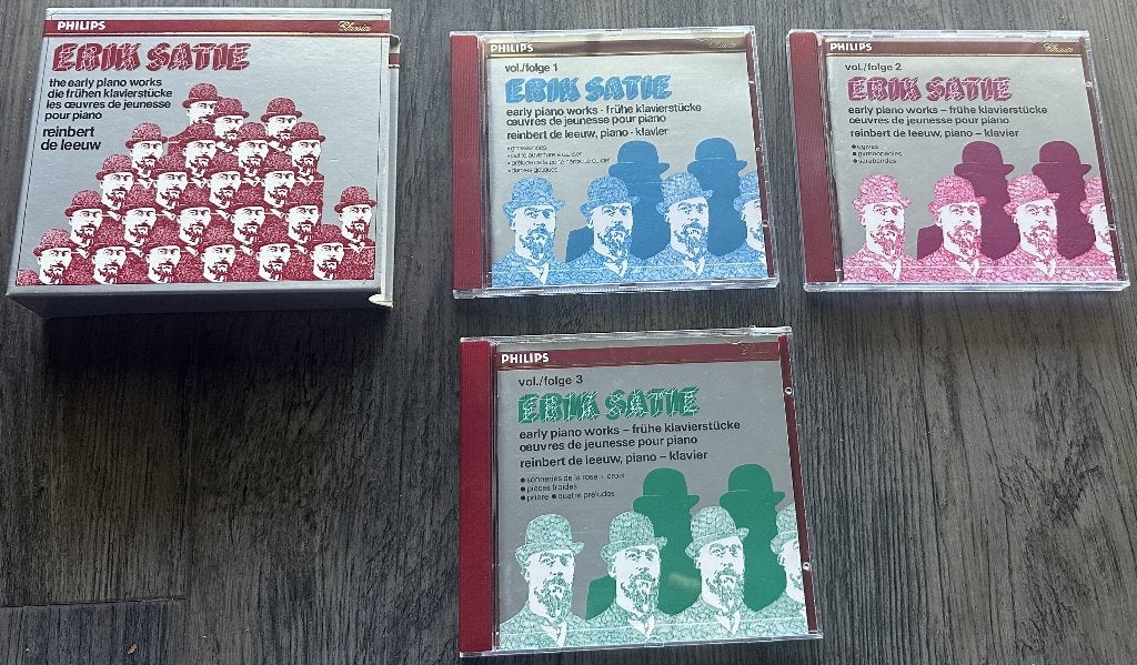 SATIE - THE EARLY PIANO WORKS - REINBERT DE LEEUW - BOX 3 CD, Ophalen of Verzenden, Modernisme tot heden, Zo goed als nieuw, Kamermuziek