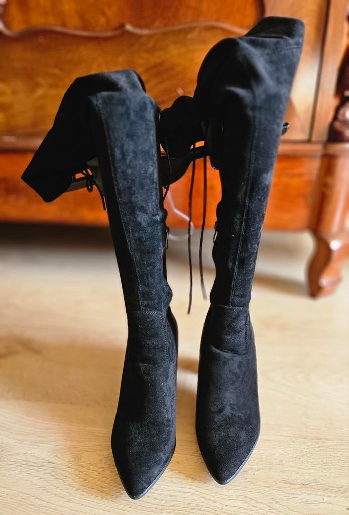 Overknee zwarte laarzen mt 40, Hoge laarzen, Local, Verzenden, Zwart