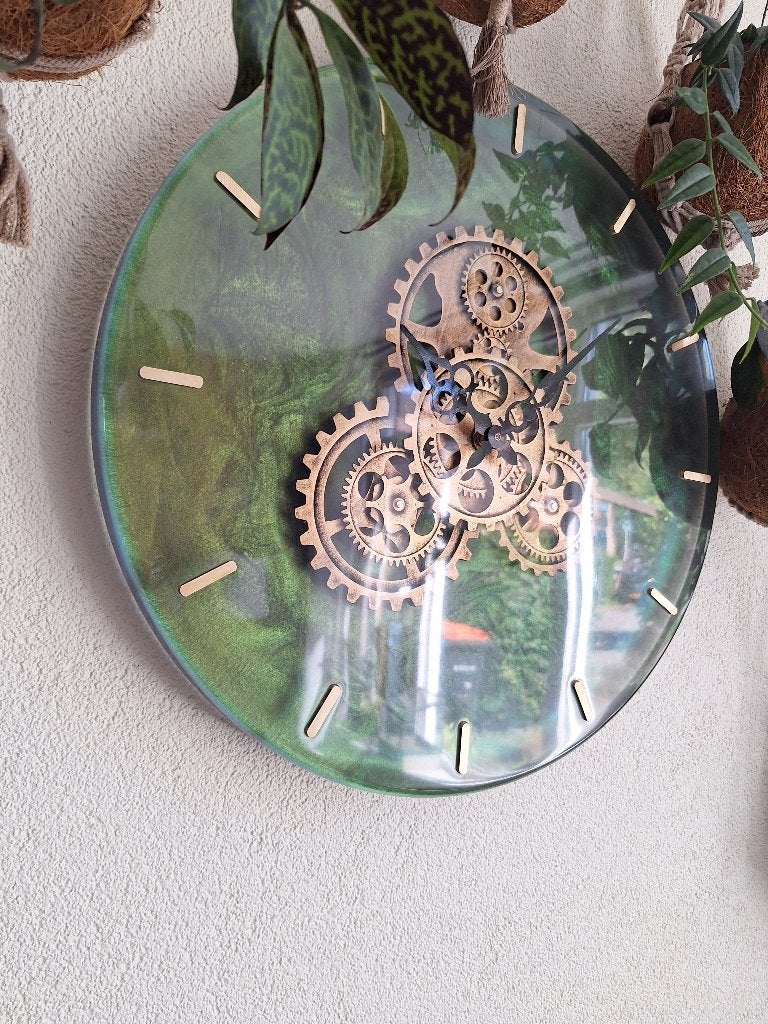 Epoxy wandklok, Huis en Inrichting, Woonaccessoires | Klokken, Ophalen, Handgemaakt, Wandklok, Analoog