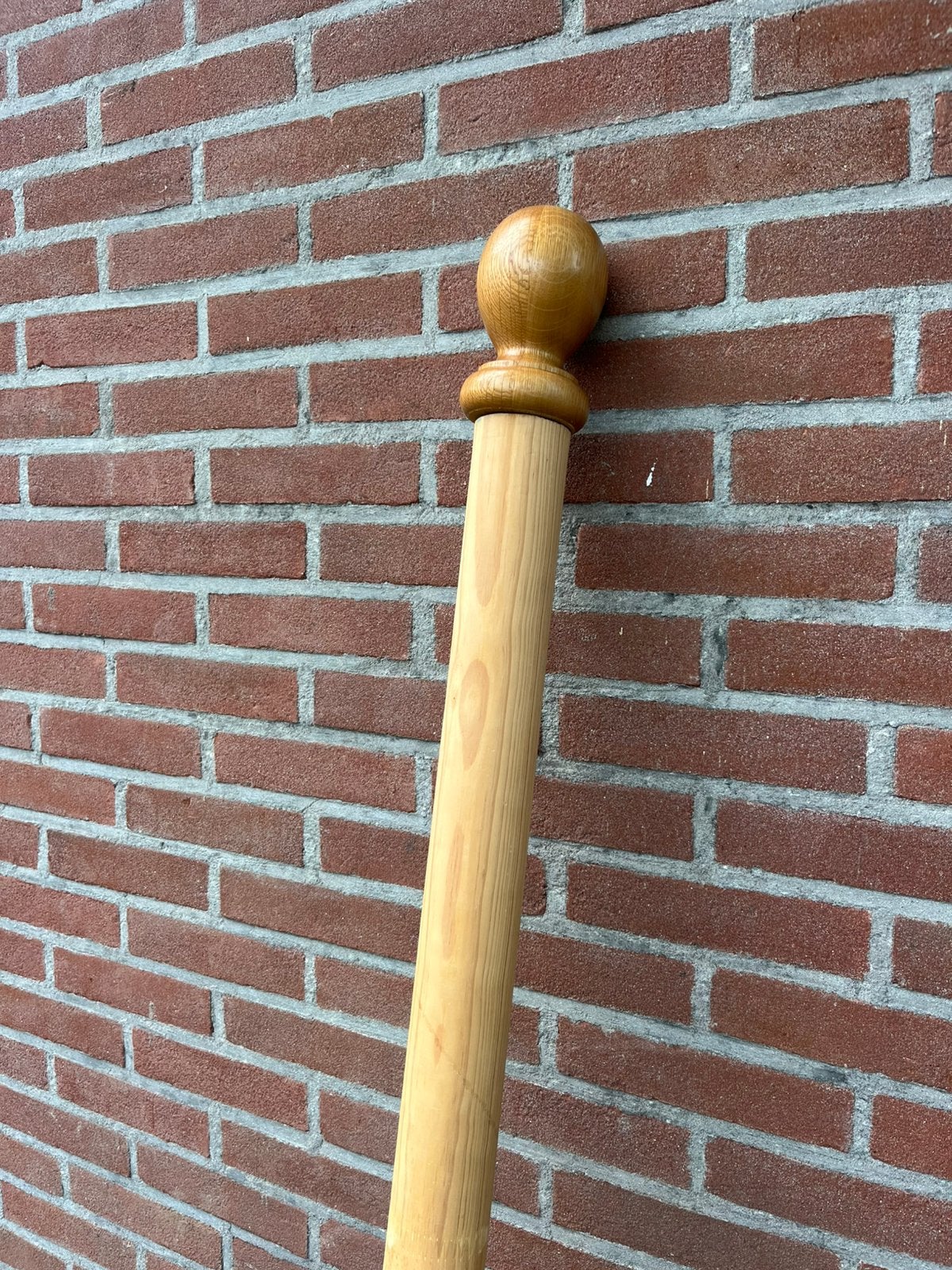 Dikke houten gordijnroede rondhout 7x185 cm grenen paal, Ophalen, Zo goed als nieuw, 250 cm of meer, Palen