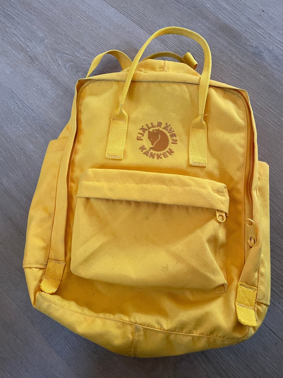 Fjällräven gele rugzak, Ophalen of Verzenden, Gebruikt, Overige merken, 30 tot 45 cm