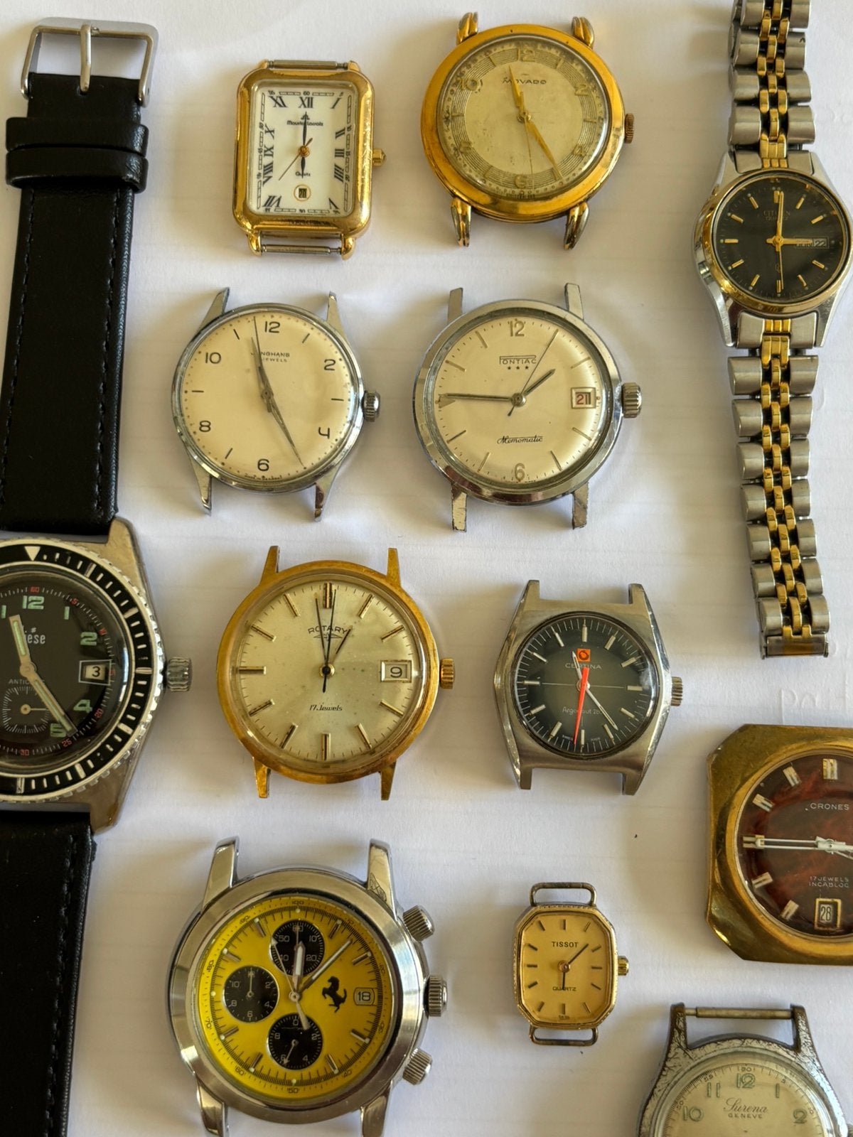 Lot vintage horloges , luxe horloges zwitsers, Ophalen of Verzenden, Staal, Overige merken, 1960 of later