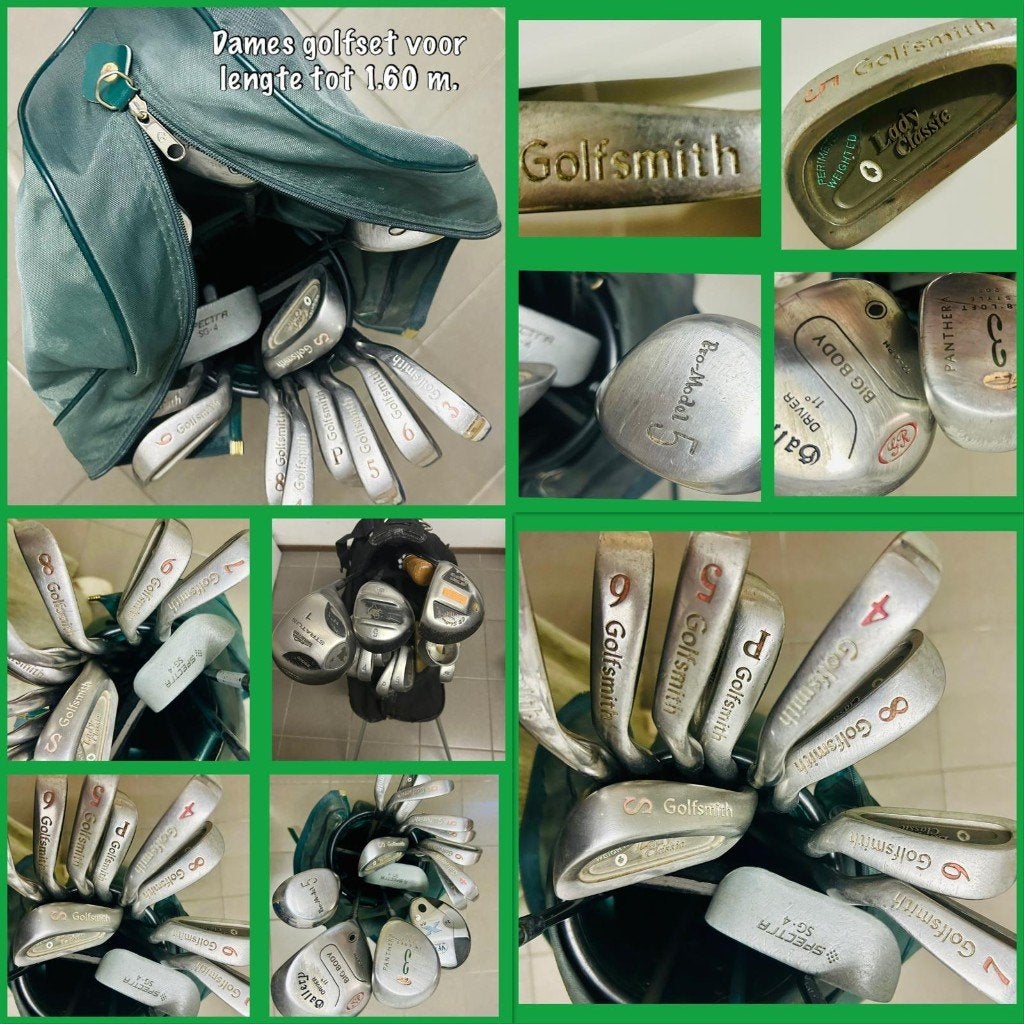 Dames golfset, golfkarretje en een golfstoeltje., Sport en Fitness, Golf, Ophalen, Gebruikt, Set, Overige merken