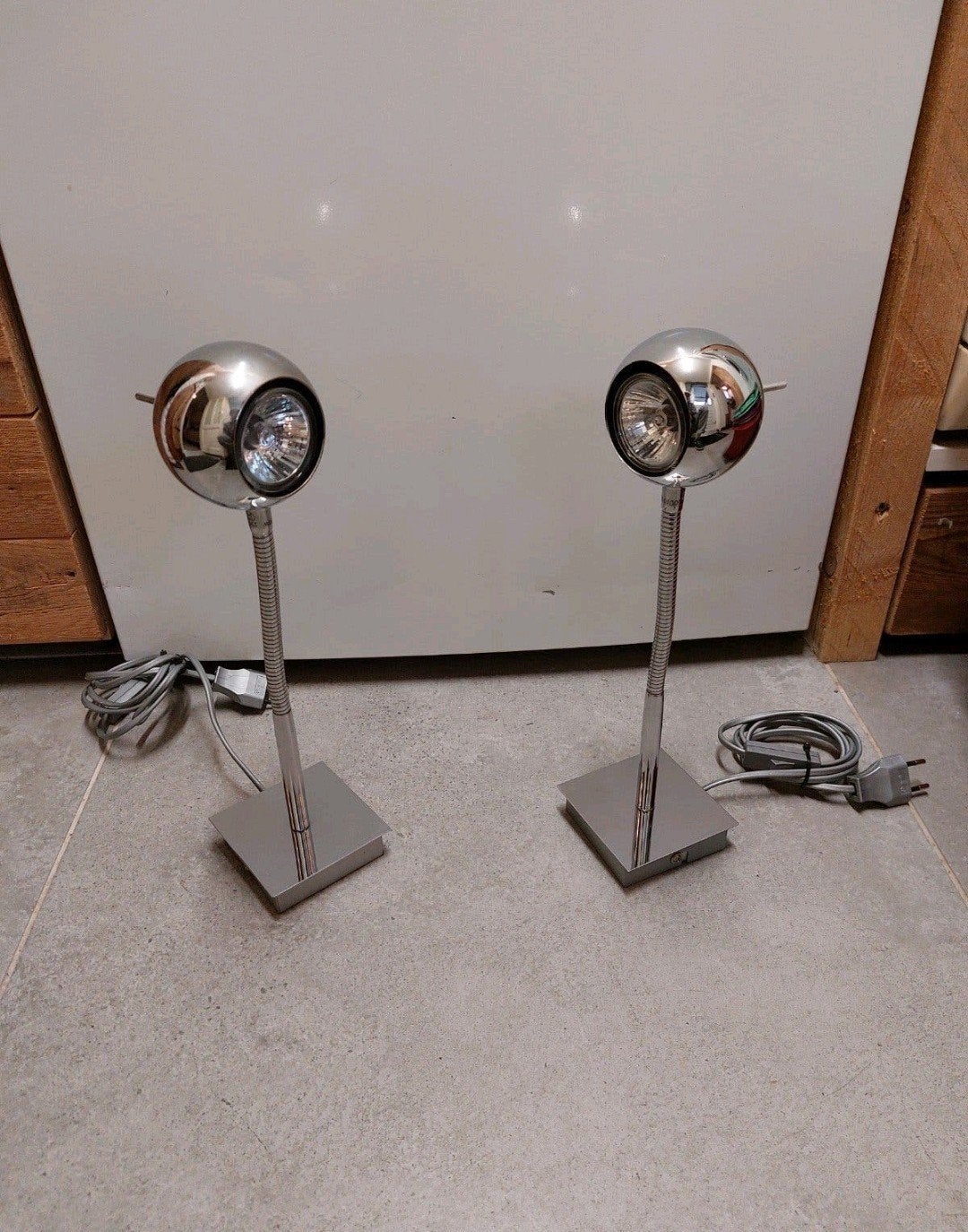 Eyeball  lampen set 2x spaceage ? Nachtlampje bedlamp
Leuke, Huis en Inrichting, Ophalen of Verzenden, Gebruikt, Glas
