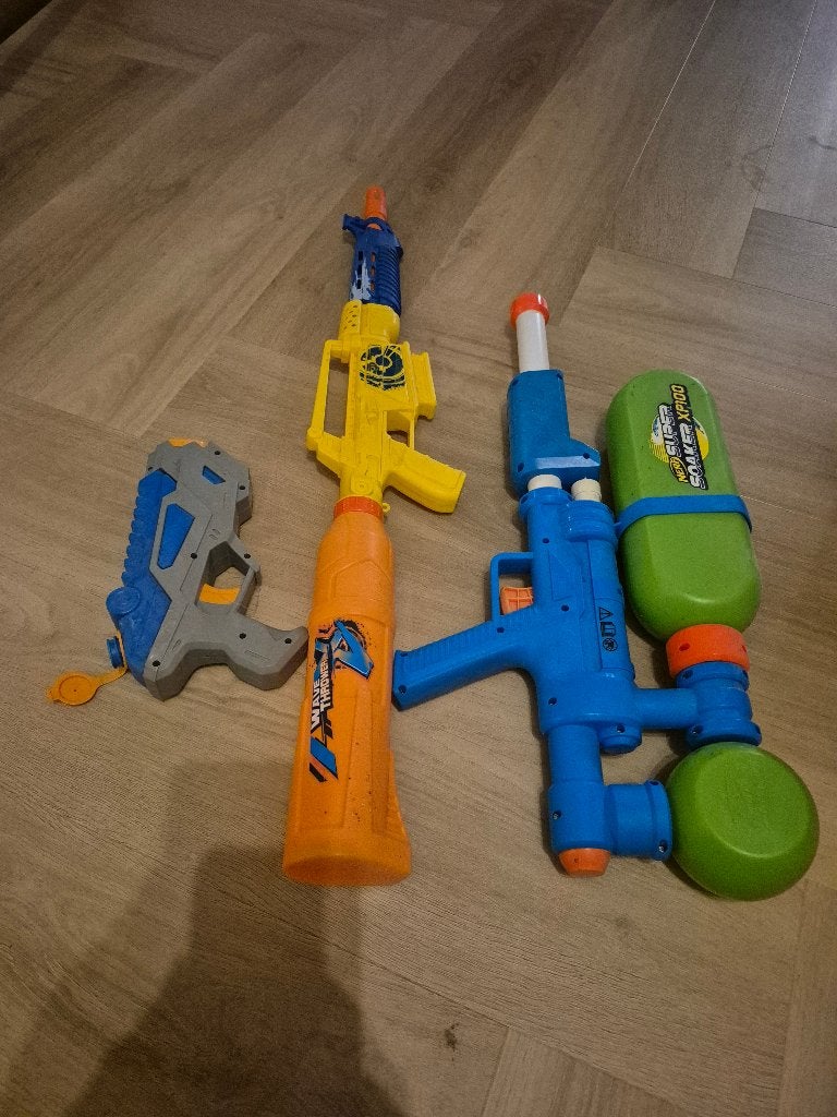 Waterpistolen, Ophalen, Gebruikt