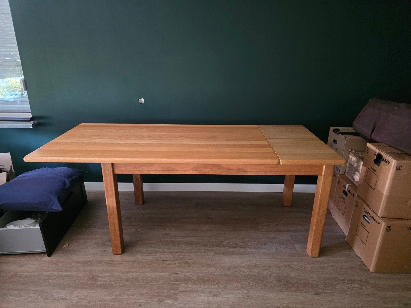 Uitschuifbare eetkamer tafel, Ophalen, Rechthoekig, 50 tot 100 cm