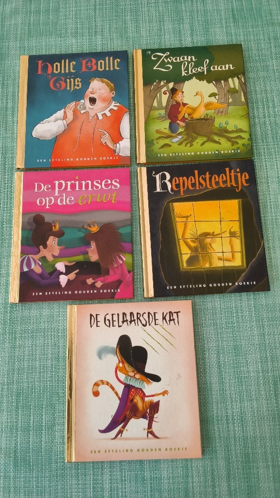 5x de Efteling Gouden boekjes, Verzamelen, Verzenden, Zo goed als nieuw, Overige typen