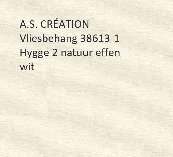 behang as creation 38613-1 Hygge natuur effen wit (4 rollen), Natuurlijk, Overige merken, Wit, Structuur