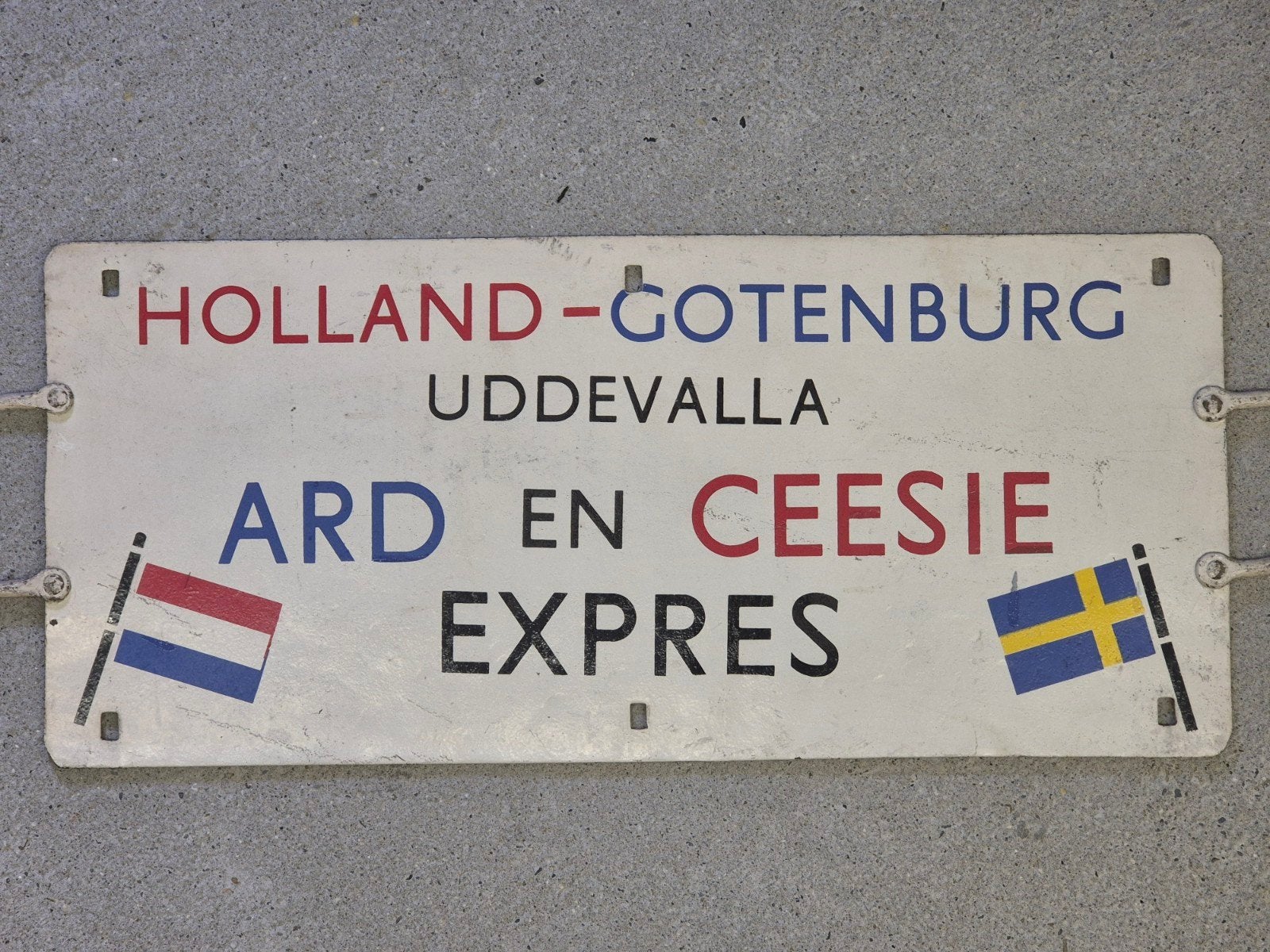 Vintage Ard en Ceesie Express koersbord, Verzamelen, Ophalen of Verzenden, Gebruikt, Trein, Overige typen