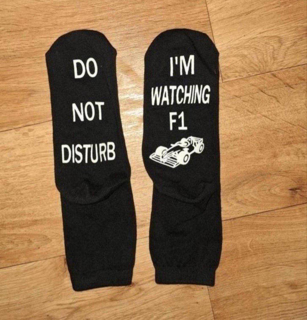 F1 Sokken 'Do Not Disturb, I'm Watching F1', Kleding | Heren, Sokken en Kousen, Onbekend, Zwart, Nieuw, Overige maten