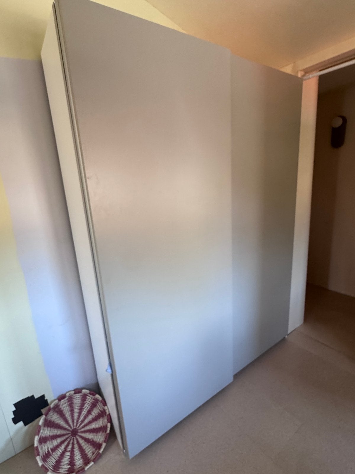 2 sets Ikea Hasvik schuifdeur voor pax 150x201   beige zgan, Ophalen, 200 cm of meer, 50 tot 100 cm, Zo goed als nieuw
