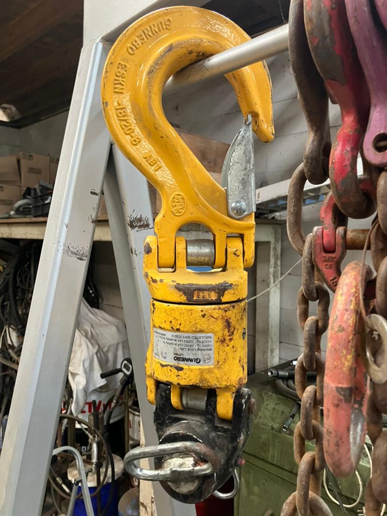 Gunnebo lasthaak 12,5t kogellagerwartel, Ophalen, Zo goed als nieuw, Handmatig